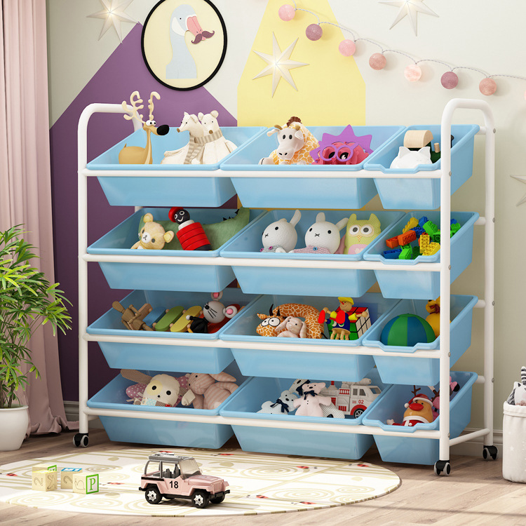 Children's Toy Storage Rack Simple Storage Box Kindergarten Toy Rack Storage Rack Baby Toy Storage Cabinet