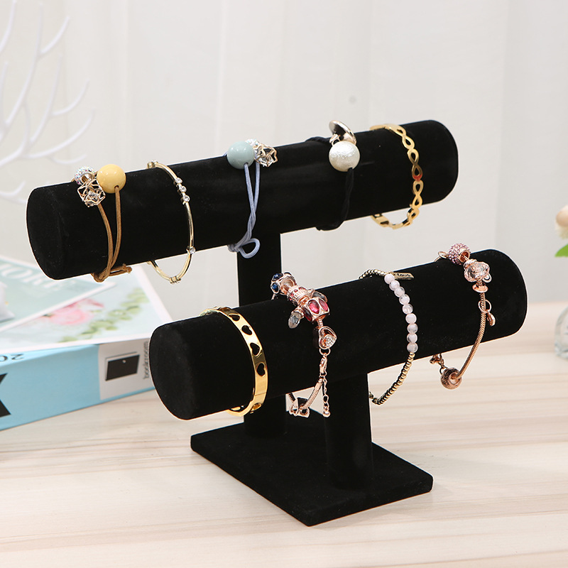 Suede Bracelet Watch Jewelry Rack Head Rope Jewelry Display Stand Bracelet Display Stand One/Two/Three-Layer Bracelet Rack