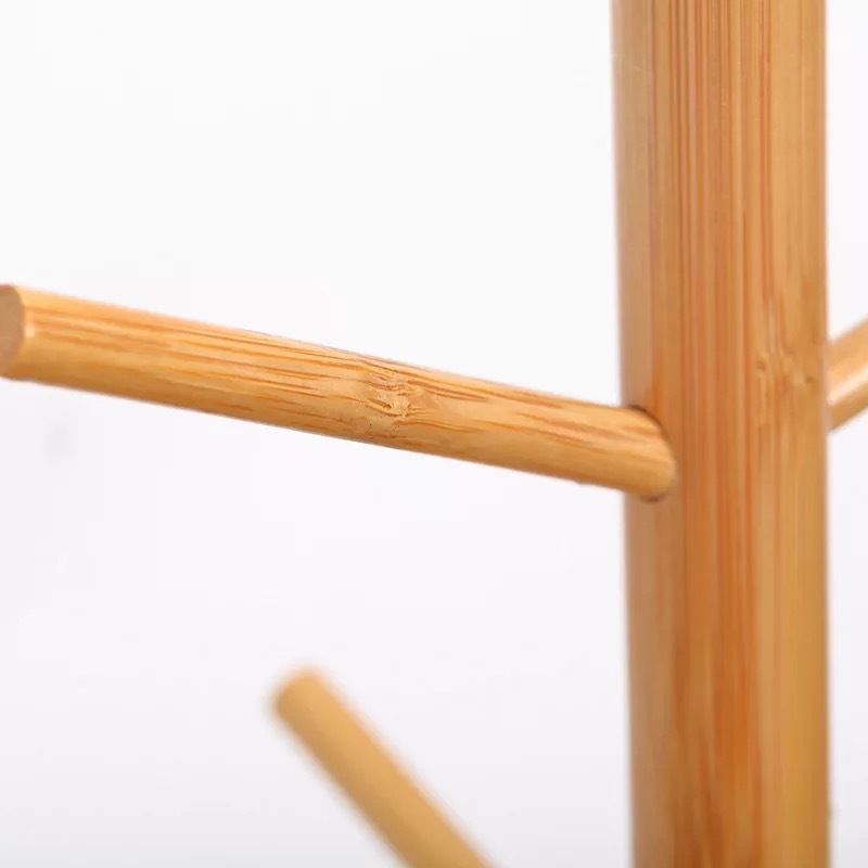 Bamboo Cup Holder Simple Tree Cup Holder Wood Mug Cup Holder Finishing Storage Home Creative Water Cup Rack Storage Rack