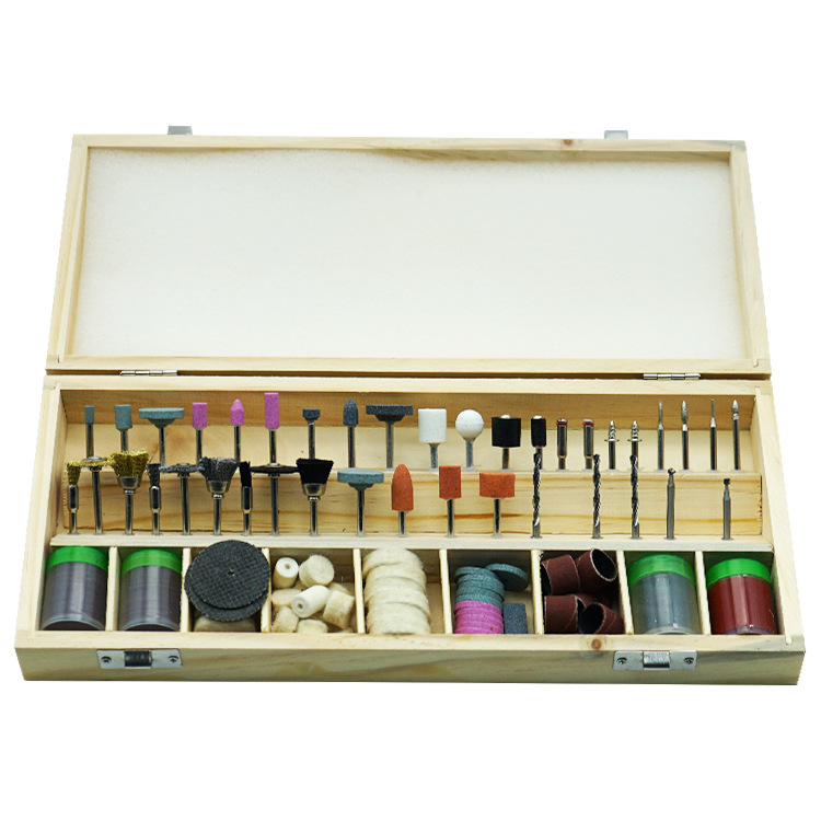 Electric grinding machine accessories 200 pieces of wooden box suit electric grinding head cutting grinding polishing grinding head wholesale