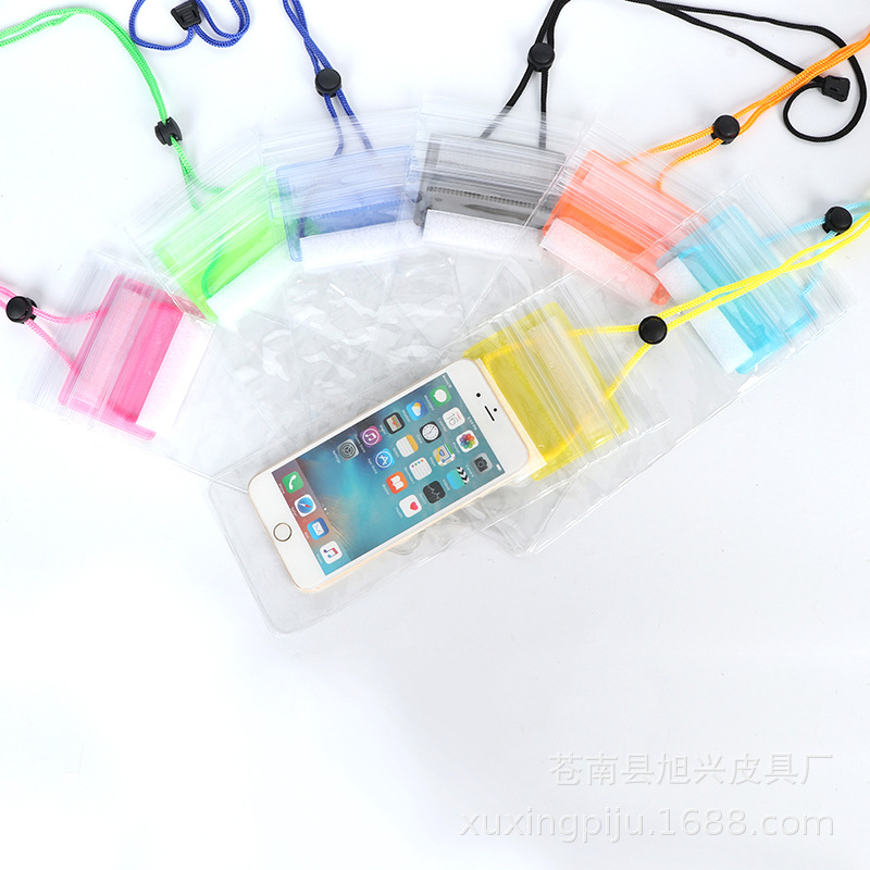 New Three-layer Sealed Velcro Inflatable Mobile Phone Bag Large Screen Outdoor Transparent PVC Airbag Protective Cover Floating