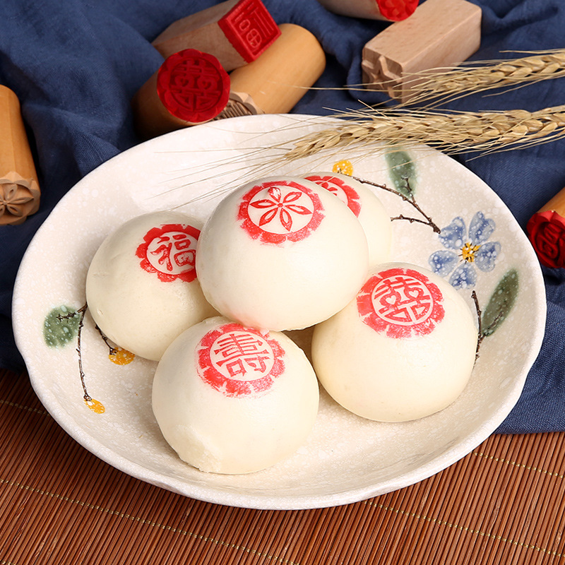 Wooden seal moon cake seal steamed bread seal pasta seal pan cake wooden seal seal solid wood seal