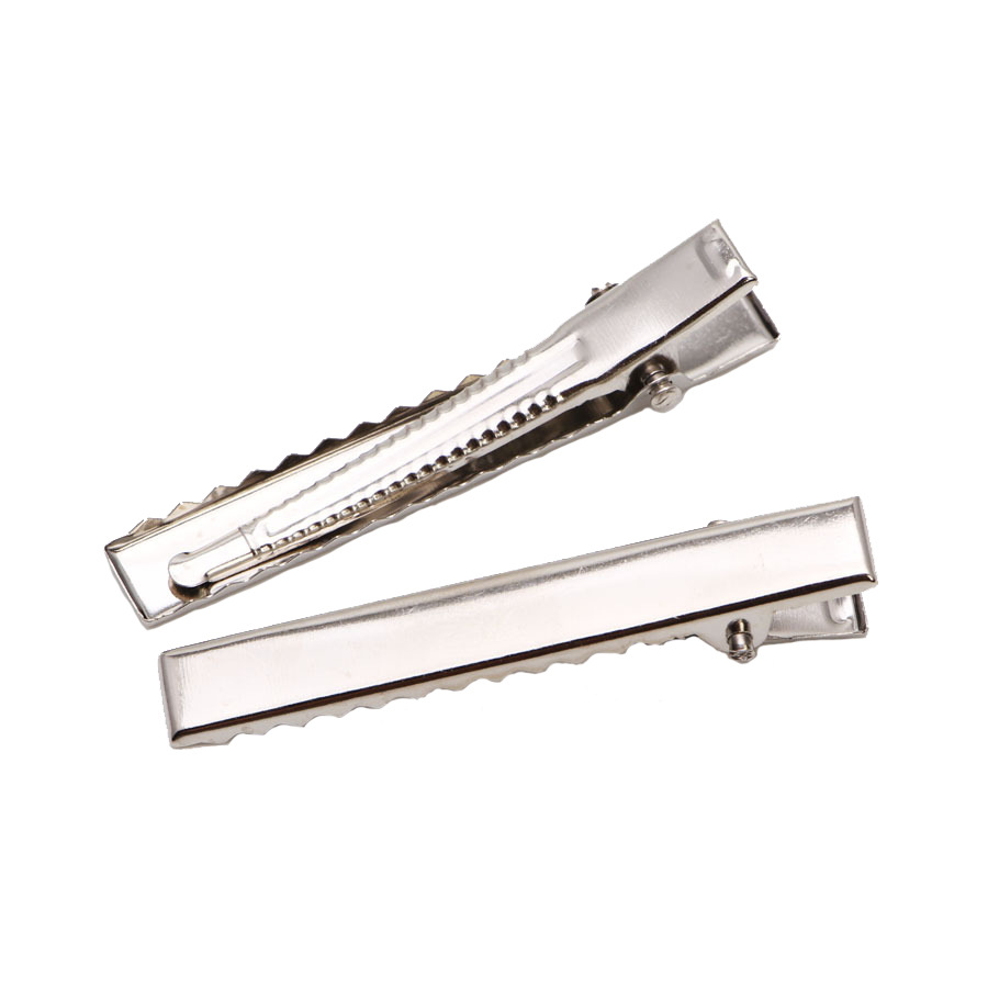 Factory DIY accessories square clip side clip children's fabric bow DIY hair clip duckbill clip metal