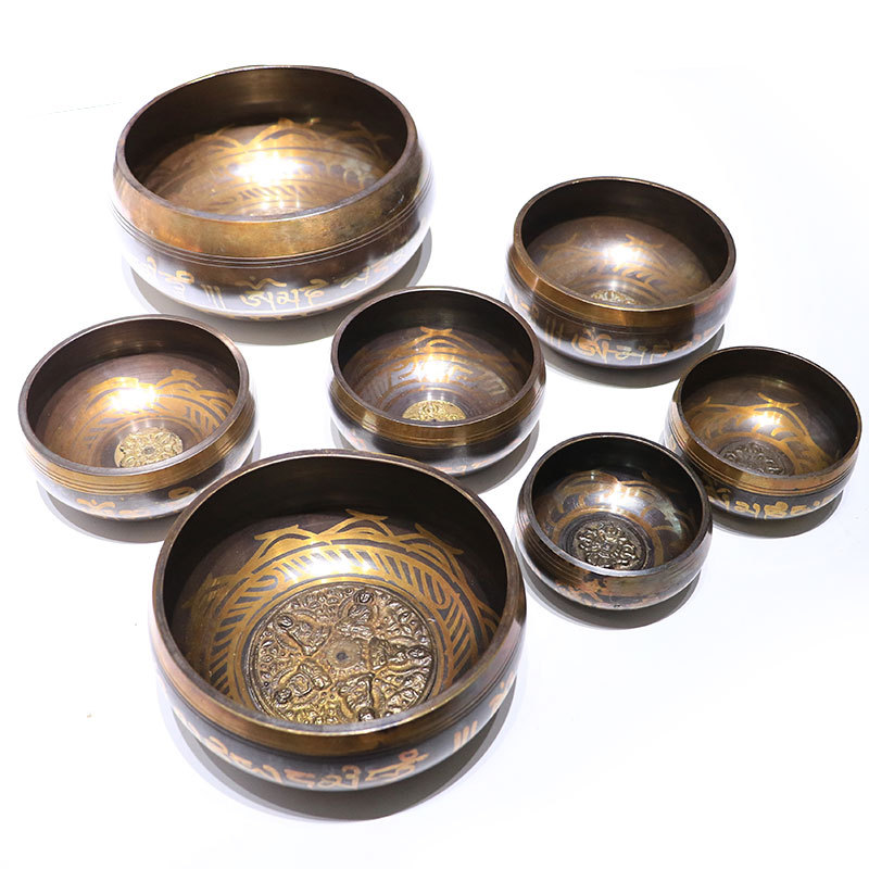 Nepal Yoga Meditation bowl singing bowl Wholesale Buddha Tone bowl Xizang singing bowl New and Old Random Hair