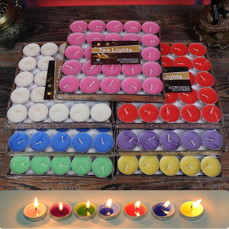 520 Valentine's Day Swing Smokeless Candle for Making Tea Paraffin Internet Celebrity Birthday Confession Small Candle Round 2 Hours Wholesale