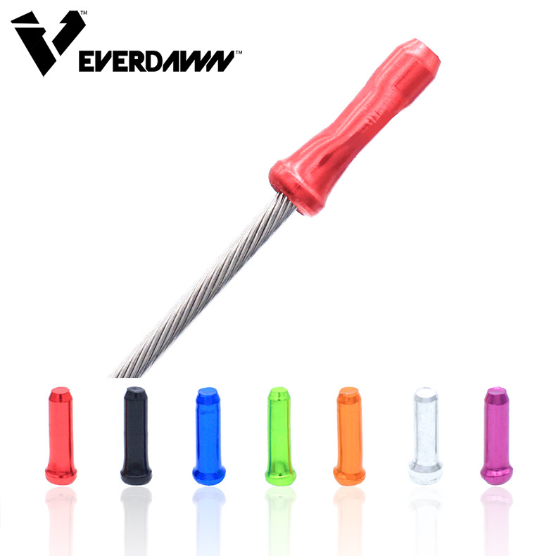 Mountain road bike line tail cap color aluminum alloy variable speed line core cap brake aluminum tail cap closing sleeve