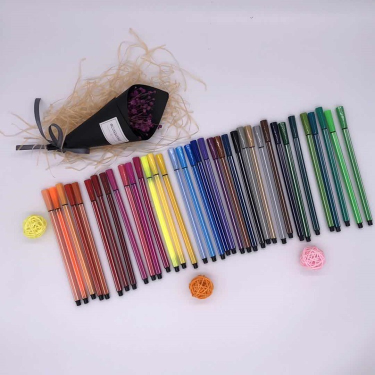 Акварельная ручка 12/18/24/36 цветов для рисования, детская кисть, оптовая упаковка в самозакрывающемся пакете