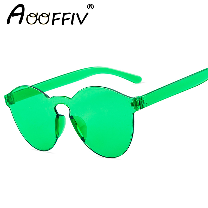 9803 Classic Sunglasses European and American Trendy One-Piece Sunglasses Candy Color Thin 9803 One-Piece Mirror