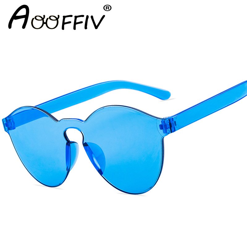 9803 Classic Sunglasses European and American Trendy One-Piece Sunglasses Candy Color Thin 9803 One-Piece Mirror