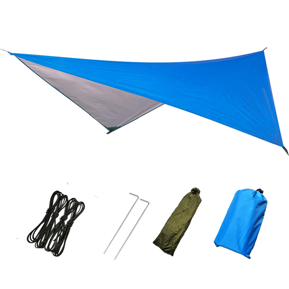 Outdoor Supplies Multifunctional Triangle Sky Curtain Waterproof Sunscreen Outdoor Tent Camping Supplies Beach Shade Cloth Floor Cloth