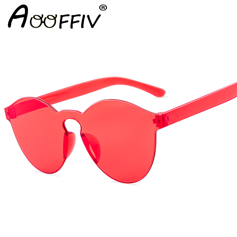 9803 Classic Sunglasses European and American Trendy One-Piece Sunglasses Candy Color Thin 9803 One-Piece Mirror
