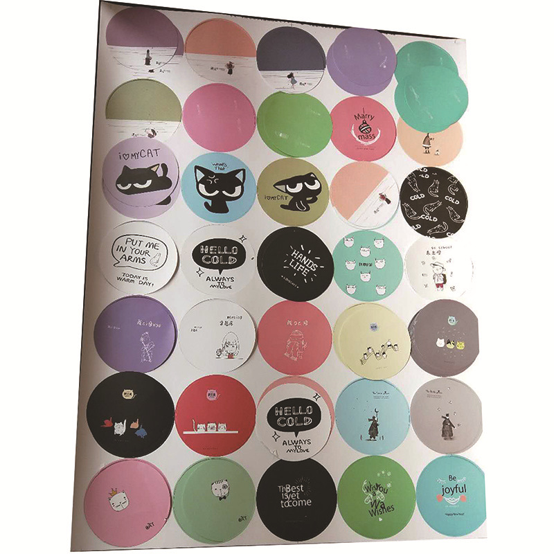 Cosmetic Mirror Korean Version Cute Mini Cosmetic Mirror Portable Small Round Mirror Cartoon Tinplate Mirror Manufacturer Wholesale