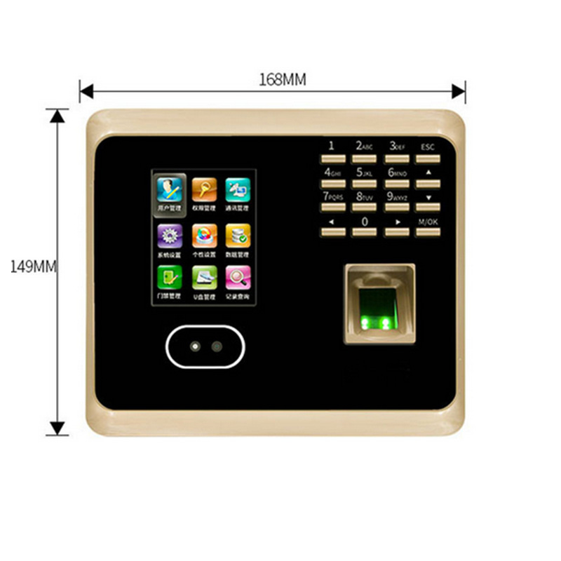 Central Control ZKTeco Entropy-based UF100 WIFI Networking Traditional English TCP IP Face Recognition Fingerprint Attendance Machine