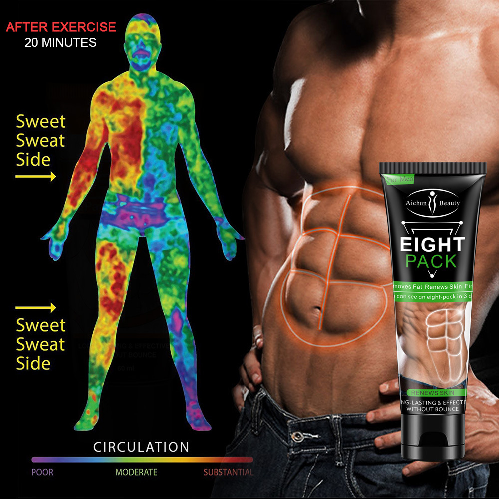 Cross-Borderaichun Body Shaping Cream Men's Abdominal Lifting Shrinking Body Slimming Massage Cream Wholesale Hot Cream