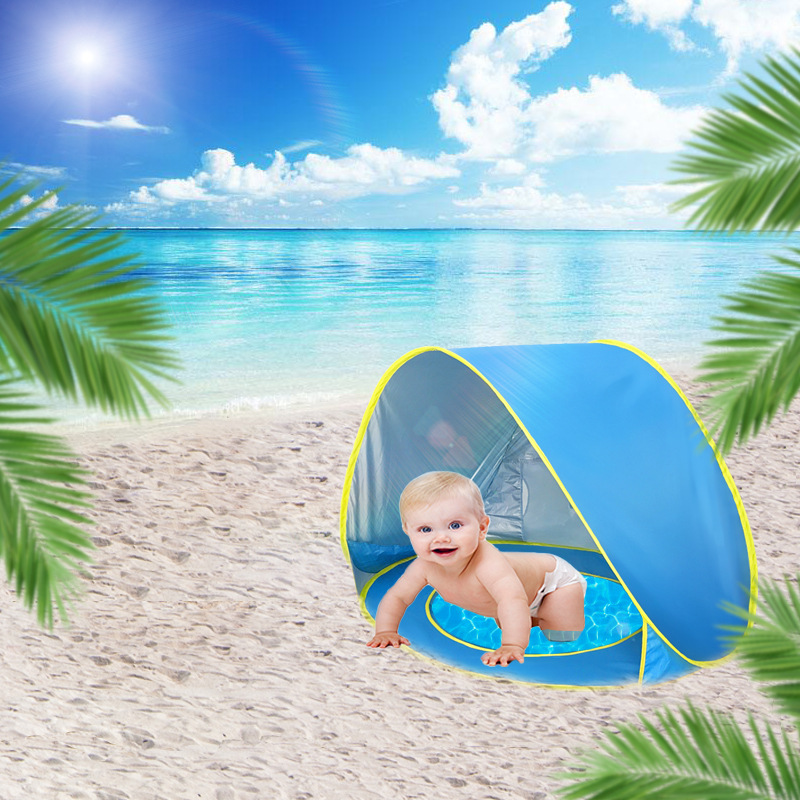 Ready Supply Cross-Border Amazon Children's Baby Baby Beach Beach Tent Sunshade Water Play Tent