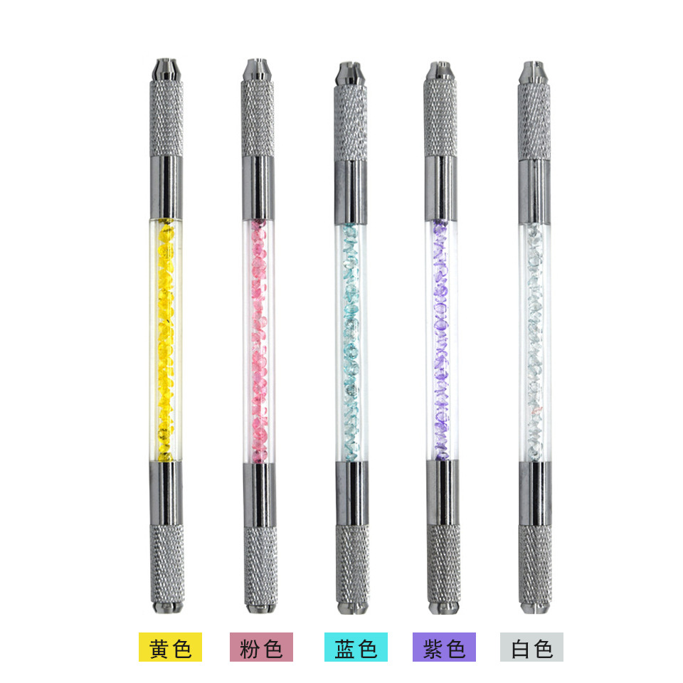 Tattoo Embroidery Handmade Pen Hand Crystal Pen Colorful and Gorgeous New Handmade Pen Handmade Fogging Pen Eyebrow Tattoo Lip