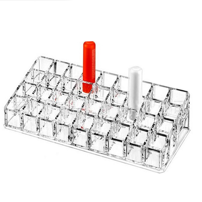 Nazhu Multi-Grids Lipstick Shelf Display Rack Makeup Storage Box Makeup Rack 36-Grids Lipstick Box Factory Direct Sale