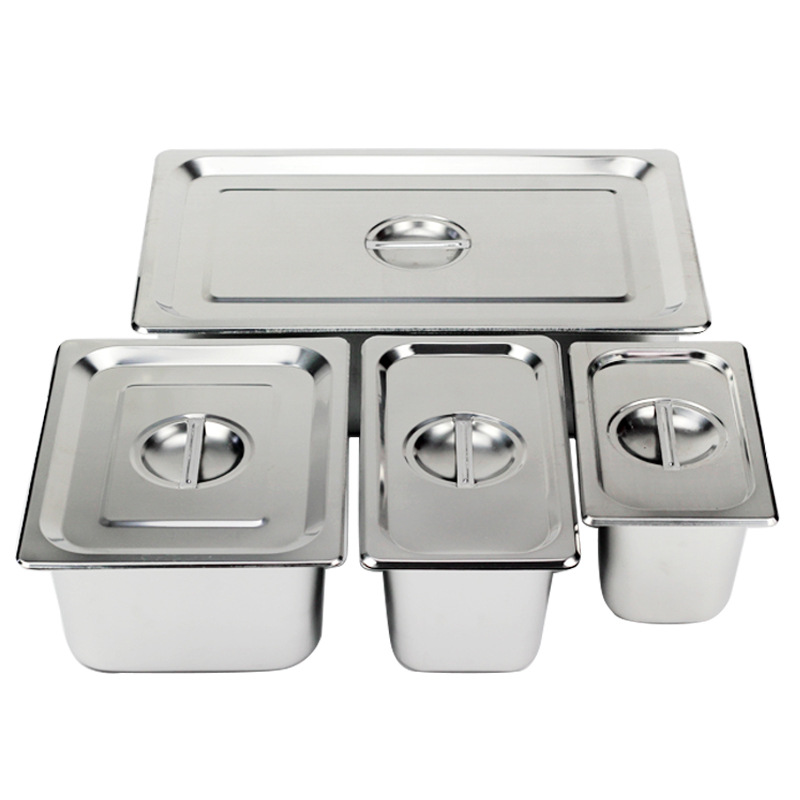 304 Stainless Steel Portion Basin Thickened Stainless Steel Square Basin Commercial Dishes Prep Plate Rectangular Stainless Steel Basin Portion Plate