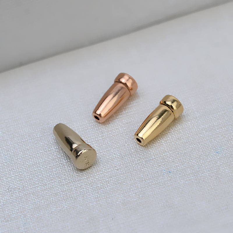 diy accessories 18K gold brooch one-word brooch with k gold elastic barrel chest ornaments simple corsage clothing 1678