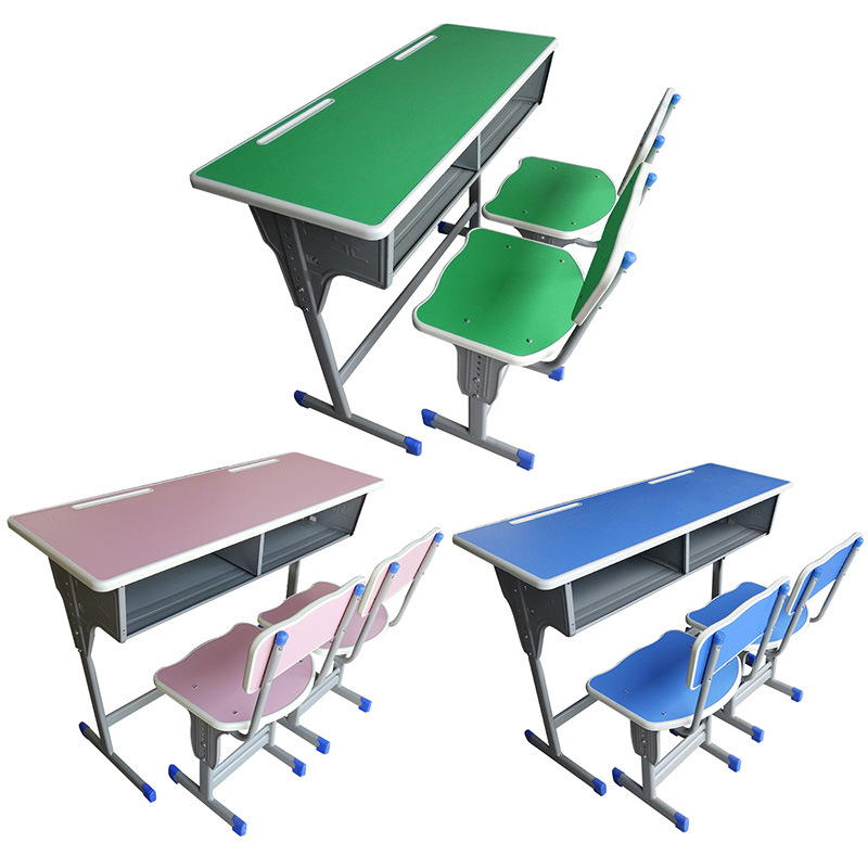 Single Double Primary and Secondary School Children's Study Desk Chair Stool Thickened Lifting School Training Desk