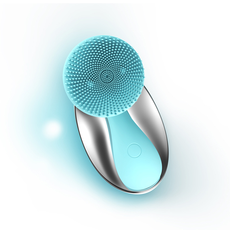 SJ01 Small Ruyi Magnetic Bead Massage Sonic Silicone Facial Cleanser Electric Multifunctional Facial Brush Rotary Rubbing