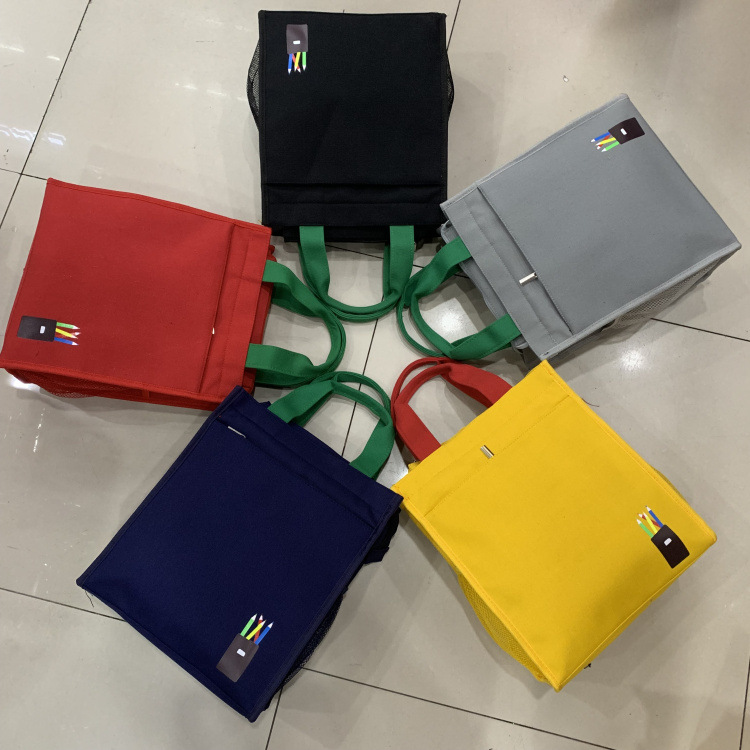 Large New Canvas Multi-layer Student Make-up Classes Bag File Bag Casual Mummy Bag with Meal Bag for Work Lunch