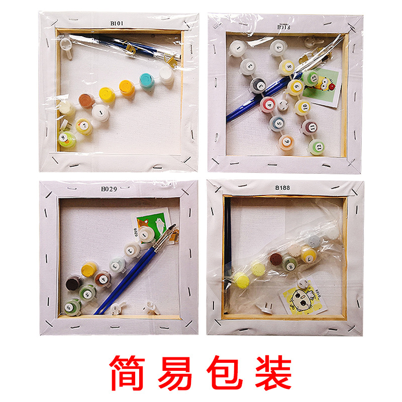 Diy digital oil painting children's cartoon animation cross-border Amazon generation trembling sound e-commerce generation stall wholesale