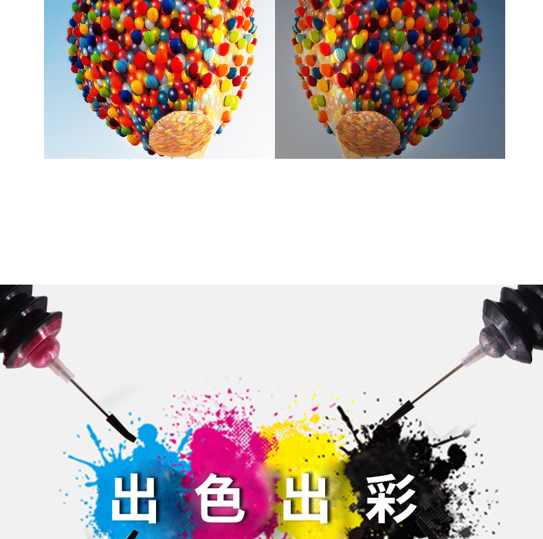 Compatible with HP dye ink spring bottle ink for Canon 4 color printer ink filling ink