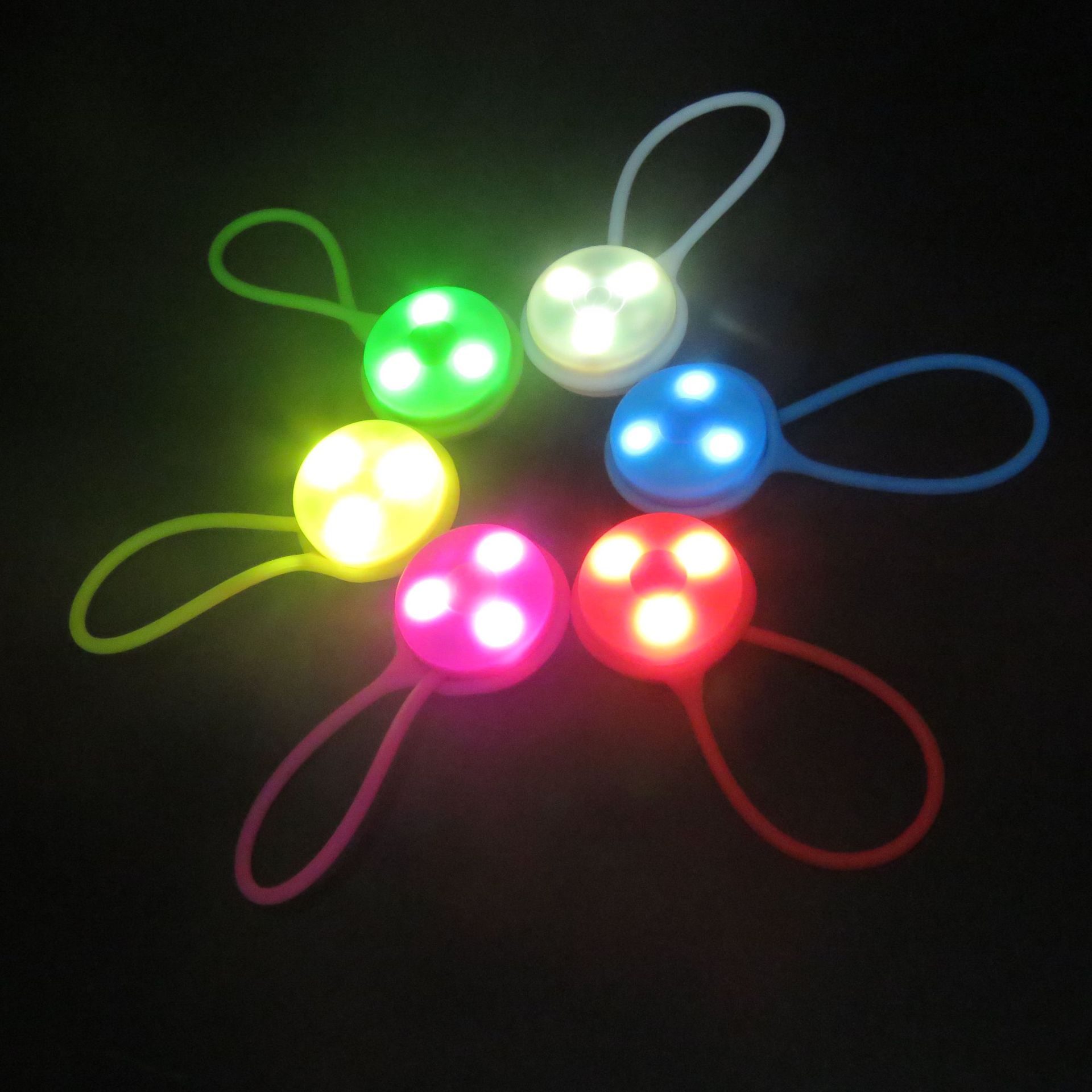 New Night Silicone Running Light Led Running Light Outdoor Running Safety Light Round Backpack Light