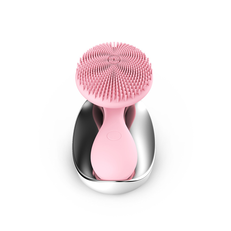 SJ01 Small Ruyi Magnetic Bead Massage Sonic Silicone Facial Cleanser Electric Multifunctional Facial Brush Rotary Rubbing