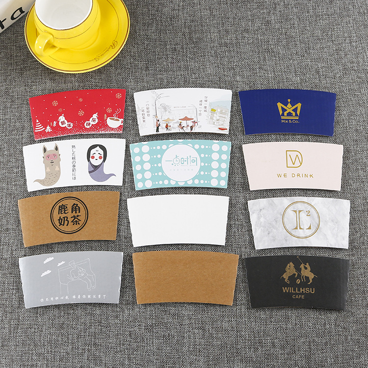 Оптовая продажа картонных теплоизоляционных чехлов для стаканов, одноразовые крышки для стаканов, защищающие от ожогов