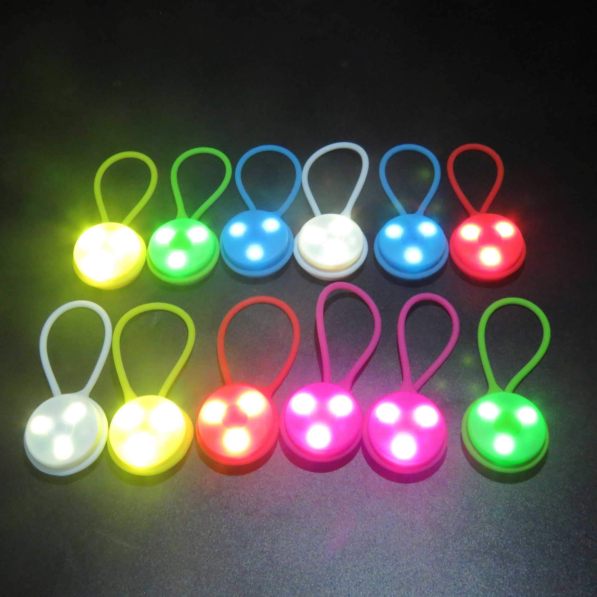 New Night Silicone Running Light Led Running Light Outdoor Running Safety Light Round Backpack Light