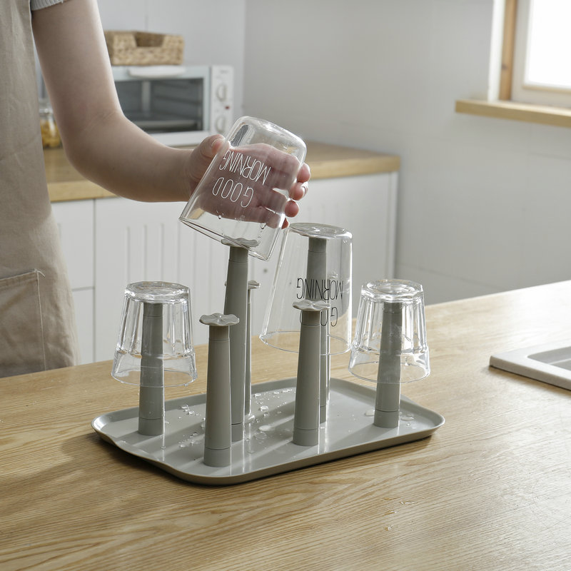 Factory sales plastic cup drying rack cup holder household kitchen square creative Cup draining rack Cup storage rack