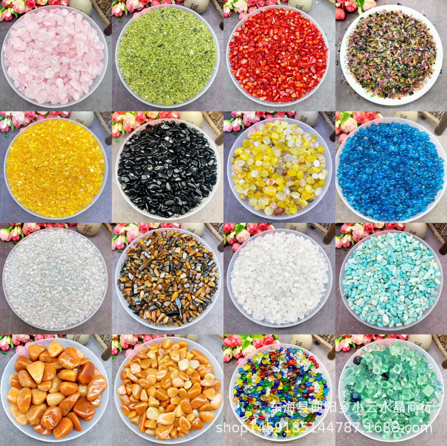 Factory Wholesale natural white crystal amethyst citrine fluorite agate glass tourmaline crystal gravel