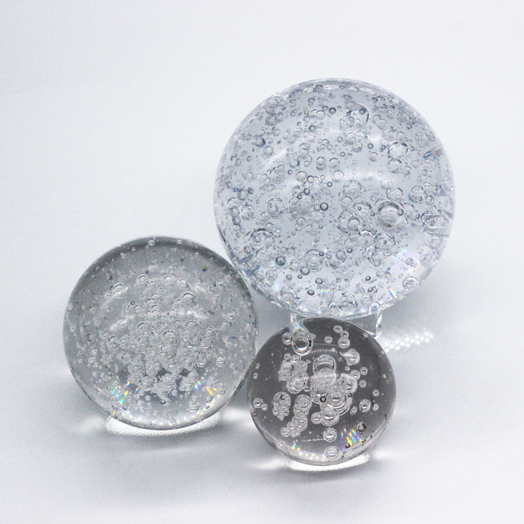Crystal Bubble Ball k9 transparent ball ornaments feng shui hotel decoration ice crack ball solid factory Accessories lighting