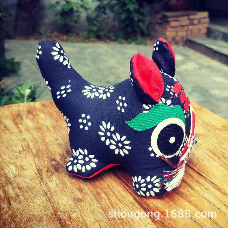 Ручная работа тканевый тигр китайский стиль народное украшение с китайскими характеристиками ручной удачи тигр тканевый тигр