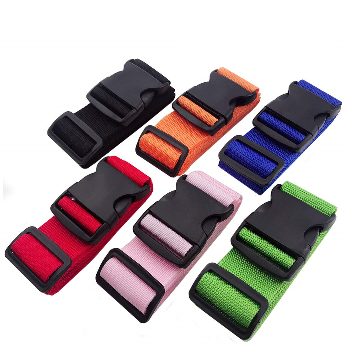 Tsa Multi-Color Spot One-Word Luggage Straps, Suitcase Packing Straps, Adjustable Trolley Case Bundling Fixing Straps