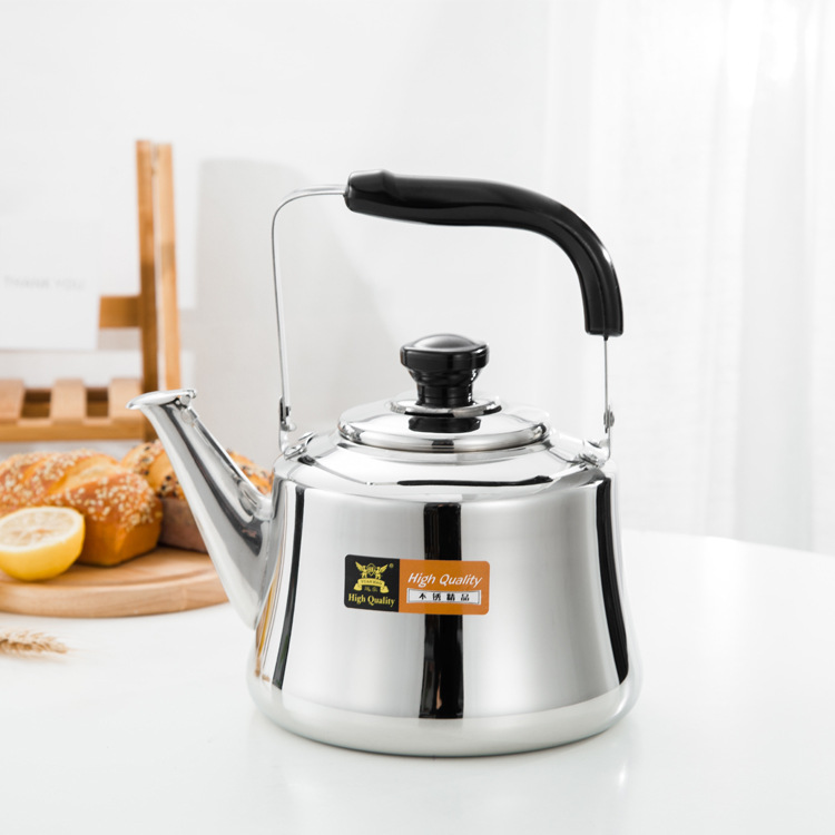 Classical Stainless Steel Whistle Kettle Large Capacity Boiling Kettle Heat Insulated and Durable Induction Cooker Large Kettle Kettle