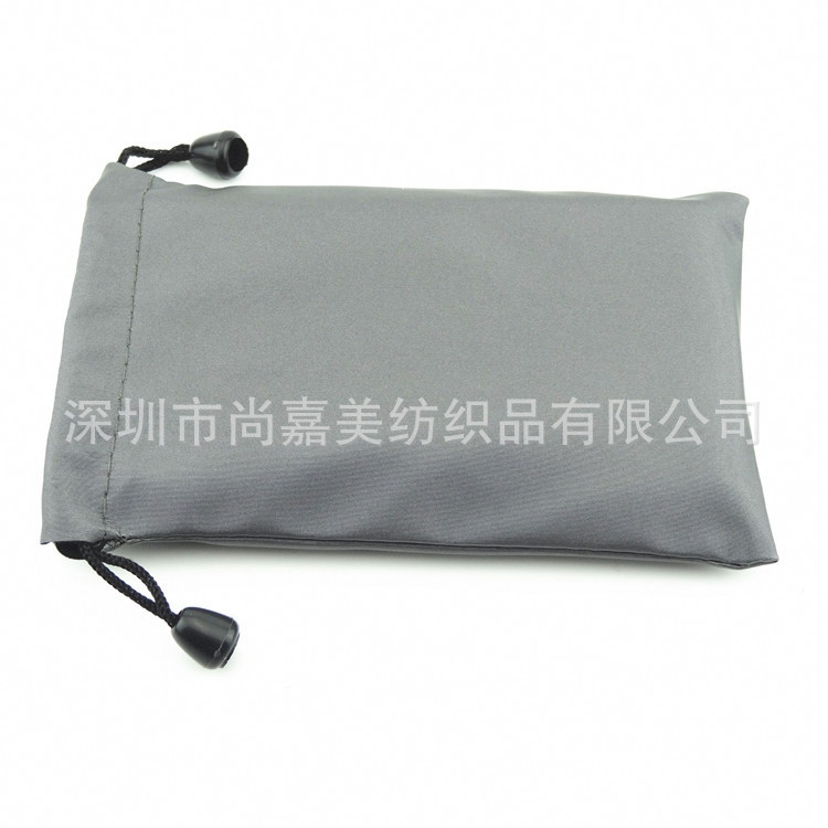 Mobile power waterproof cloth bag mobile phone charging treasure storage bag gray waterproof bag selfie stick black bunted flannel bag