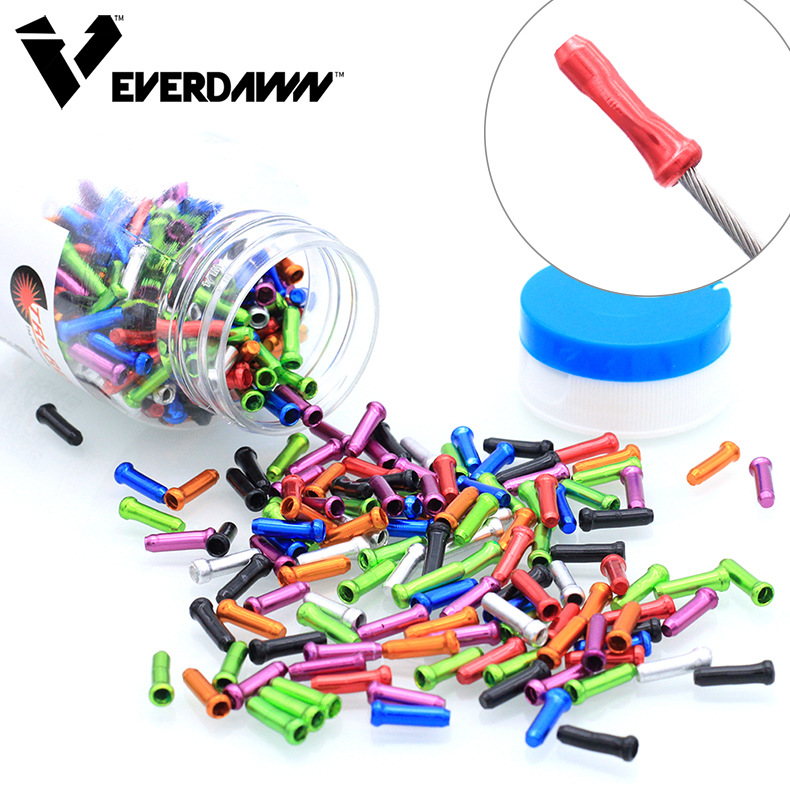 Mountain road bike line tail cap color aluminum alloy variable speed line core cap brake aluminum tail cap closing sleeve