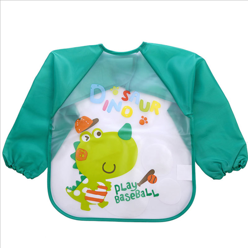 A generation of children's overalls wear foreign trade long sleeve waterproof baby eating bib Amazon painting clothes