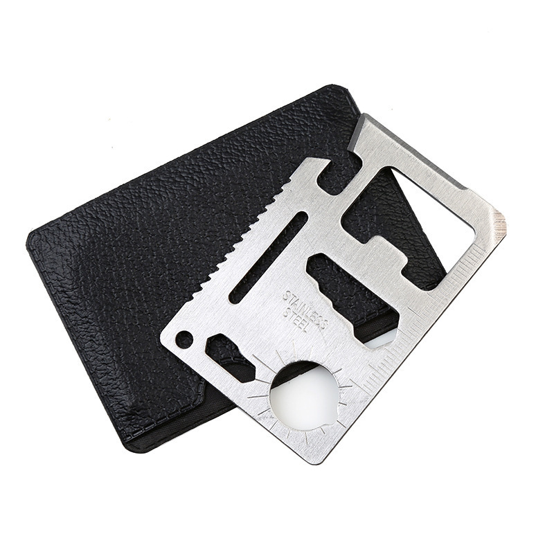Multifunctional stainless steel Swiss Army knife card outdoor camping life saving Army knife card in stock portable creative card