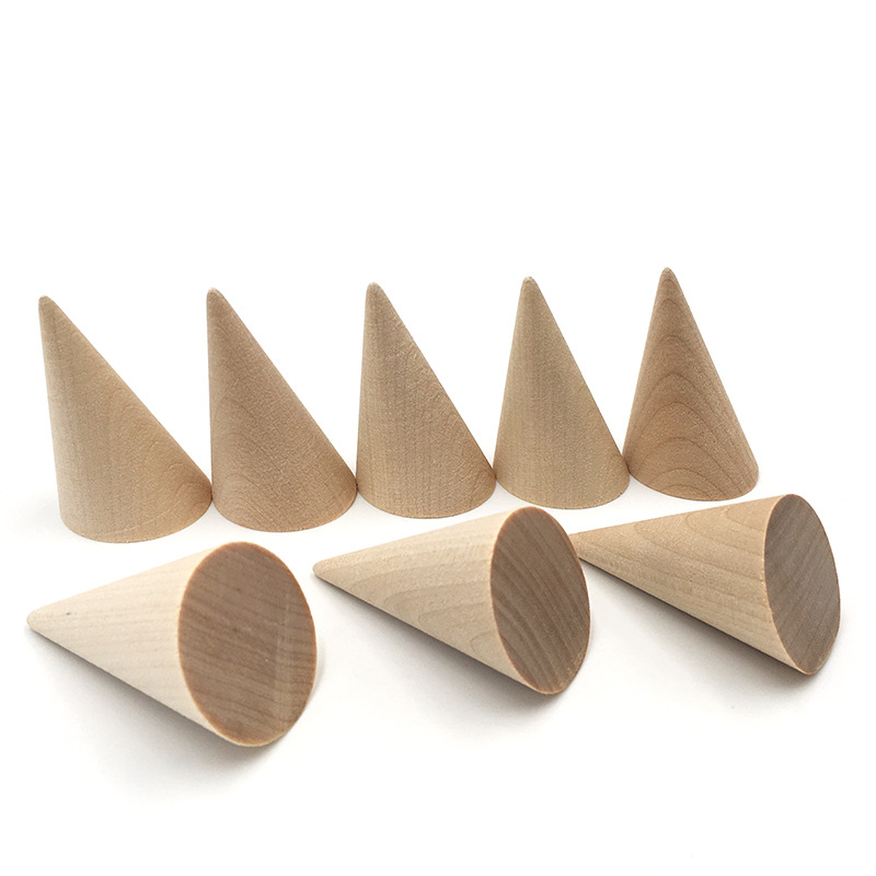 Factory in stock supply solid wood creative oblique cone ring display stand ring holder jewelry storage cabinet display stand