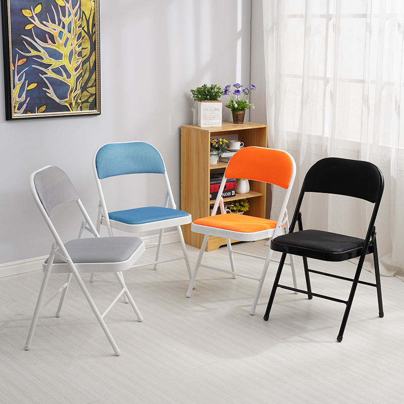 Folding Chair Home Stool Portable Rental Office Meeting Computer Dining Chair Simple Modern Dormitory Backrest Chair
