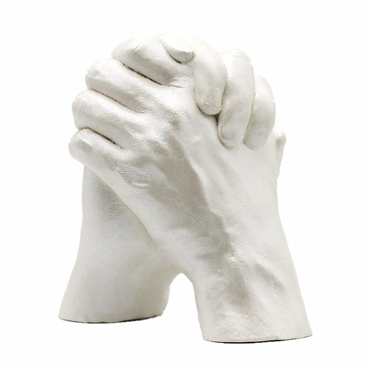 Hand touch clone powder model powder 3D three-dimensional gypsum powder adult hand and foot lovers hand touch powder trembles with handprint paste