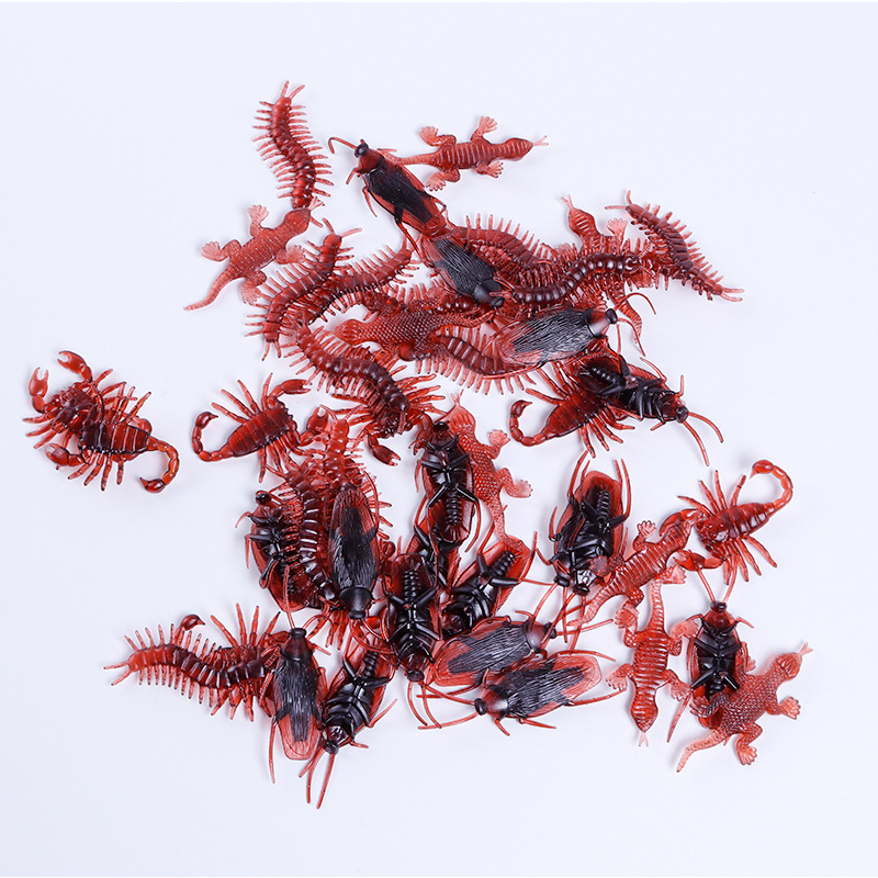 Cross-Border Insect Halloween Simulation Cockroach Toy Trick Toy Scares Cockroaches Xiaoqiang Soft Cockroaches