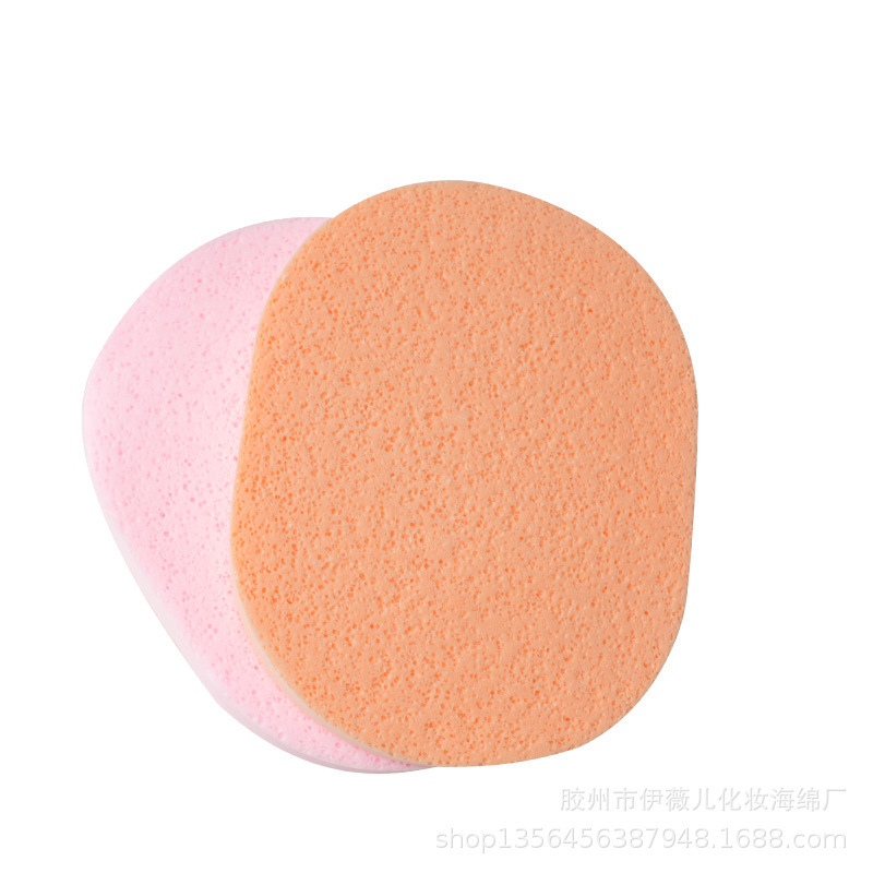 Factory 15mm face washing sponge pva fine hole face washing puff Oval seaweed puff makeup Cotton