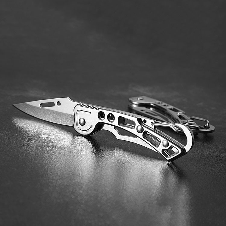 Outdoor supplies folding knife portable stainless steel self-defense mini key knife portable folding knife pocket fruit knife