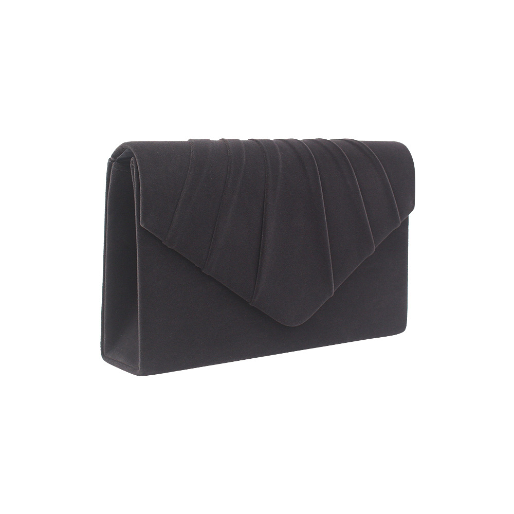 Manufacturer Dropshipping Fashionable European and American Style Women's Pure Color Velvet Pleated Evening Bag New Clutch Bag 15108