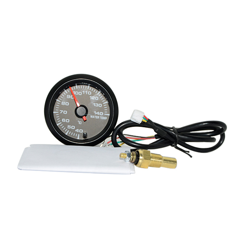 2-inch 52MM black shell high-speed stepper motor water temperature meter seven-color adjustable meter car instrument modification instrument